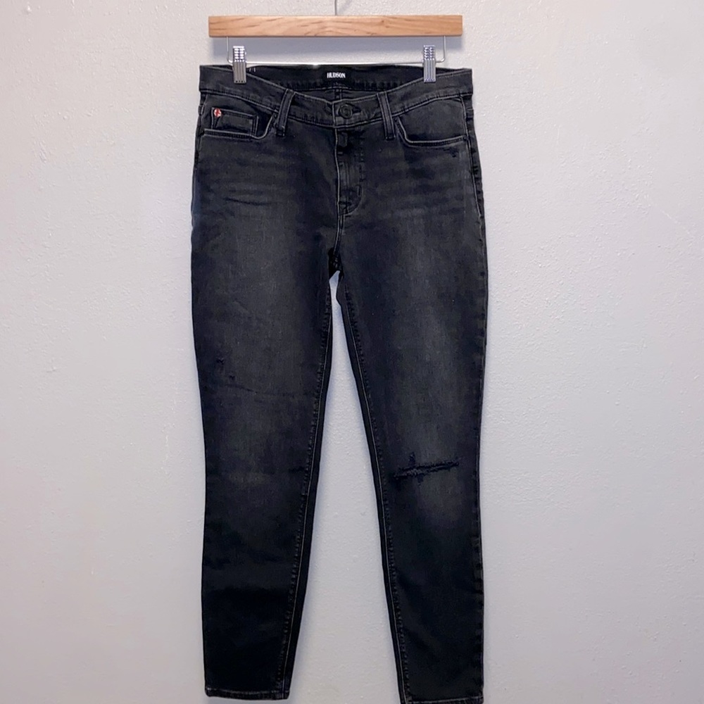 Hudson NWT Black Natalie Mid-rise Super Skinny Ankle Jeans 3113